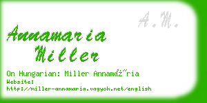 annamaria miller business card